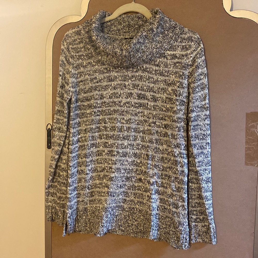 New Directions Cowl Neck Sparkle Sweater - M